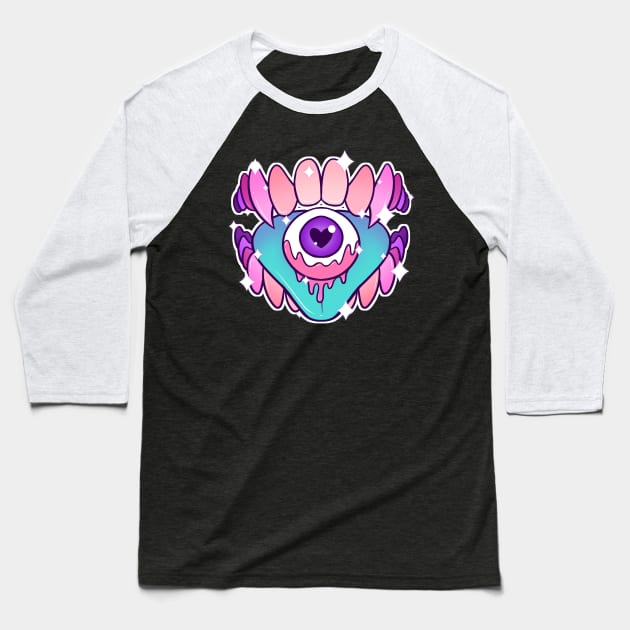 Eye Candy Baseball T-Shirt by Cyleki